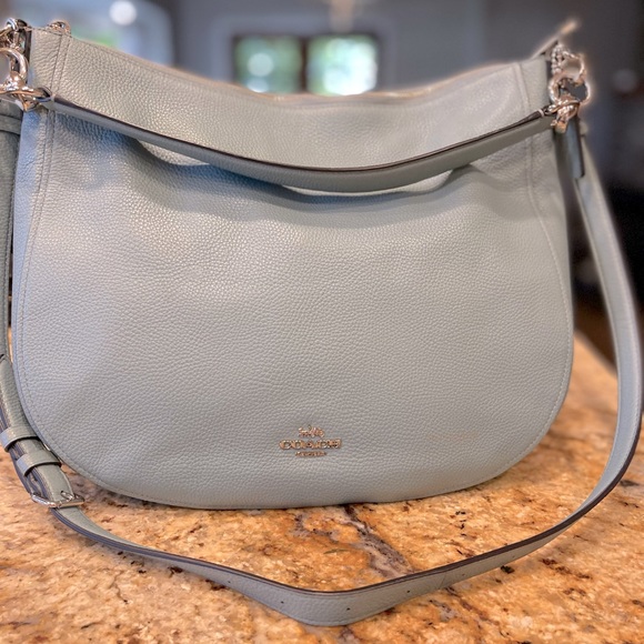 Coach light blue leather bag - Picture 1 of 8